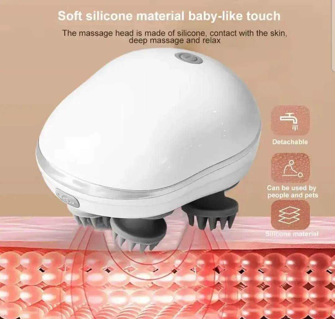 Rechargeable Mini Scalp Massager with 30°C Heat – 200g