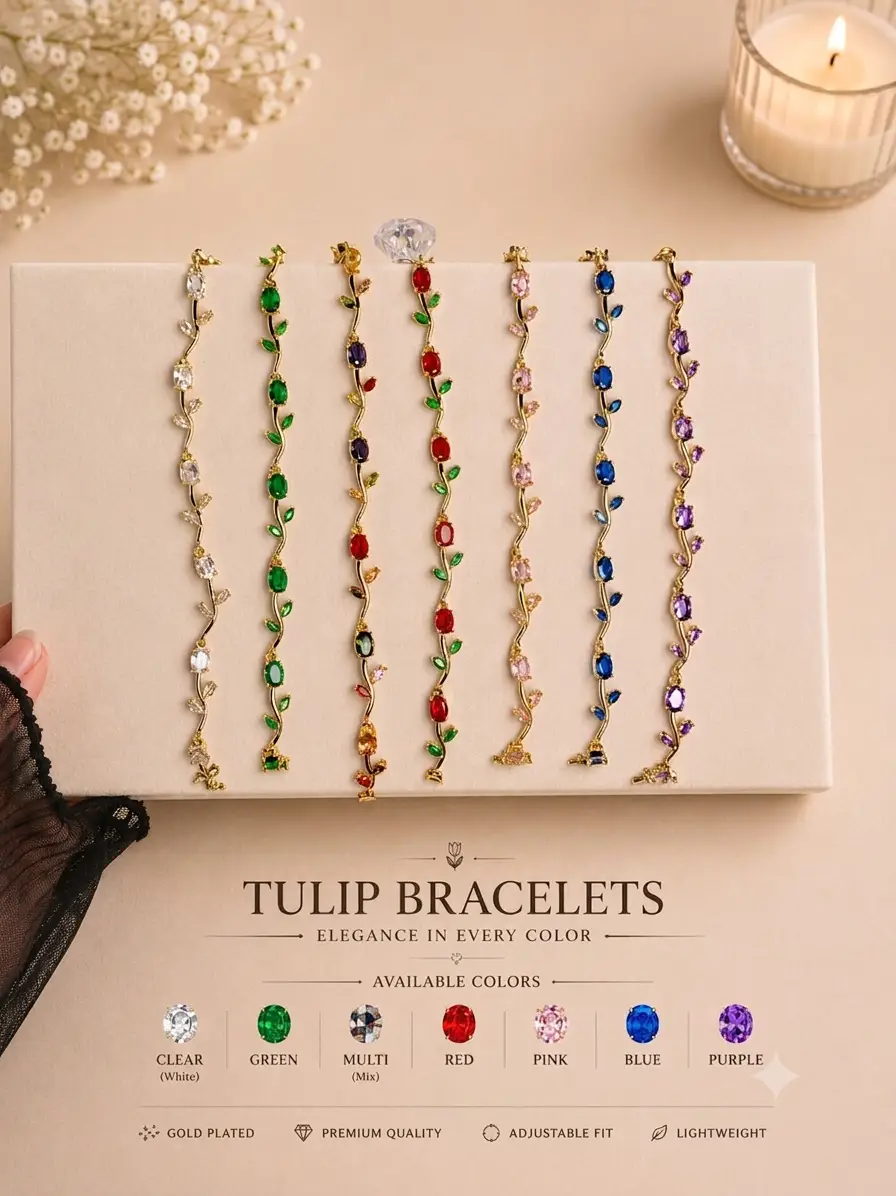 Modern Gold-Plated Chain Bracelet for Women – Sleek Everyday Bangle (Free Size)