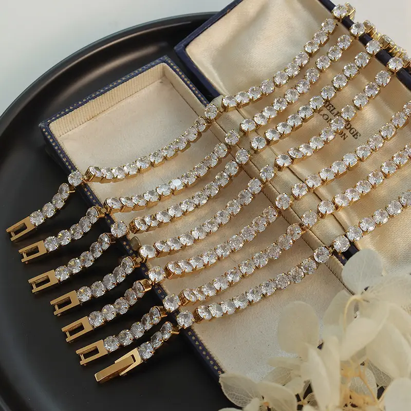 Gold Plated Zircon Bracelet for Women — Minimalist Chic