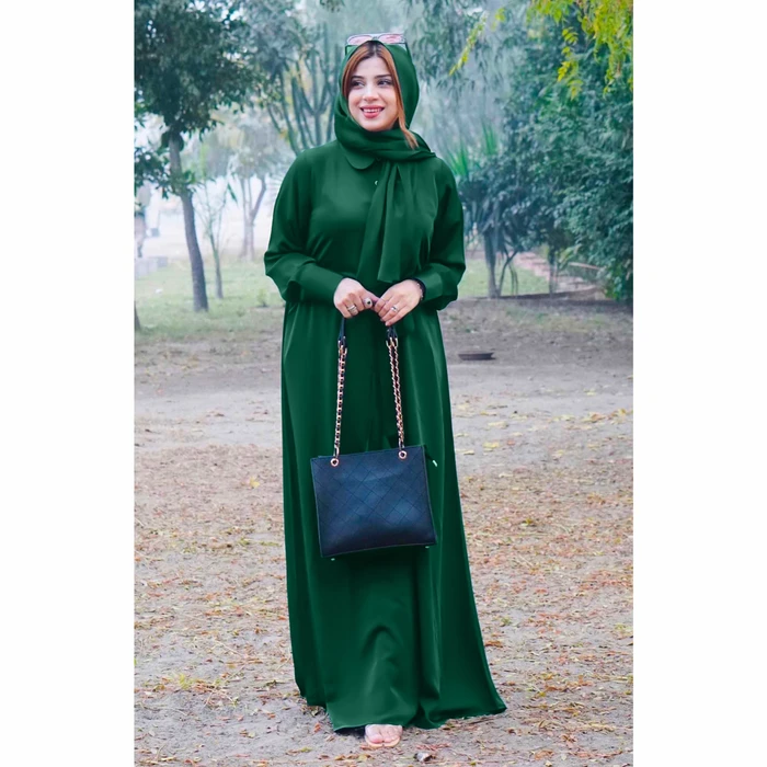 Green Elegant Maxi Abaya - Modern and Timeless