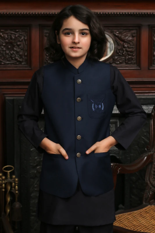 BLUE TROPICAL KID'S WAIST COAT